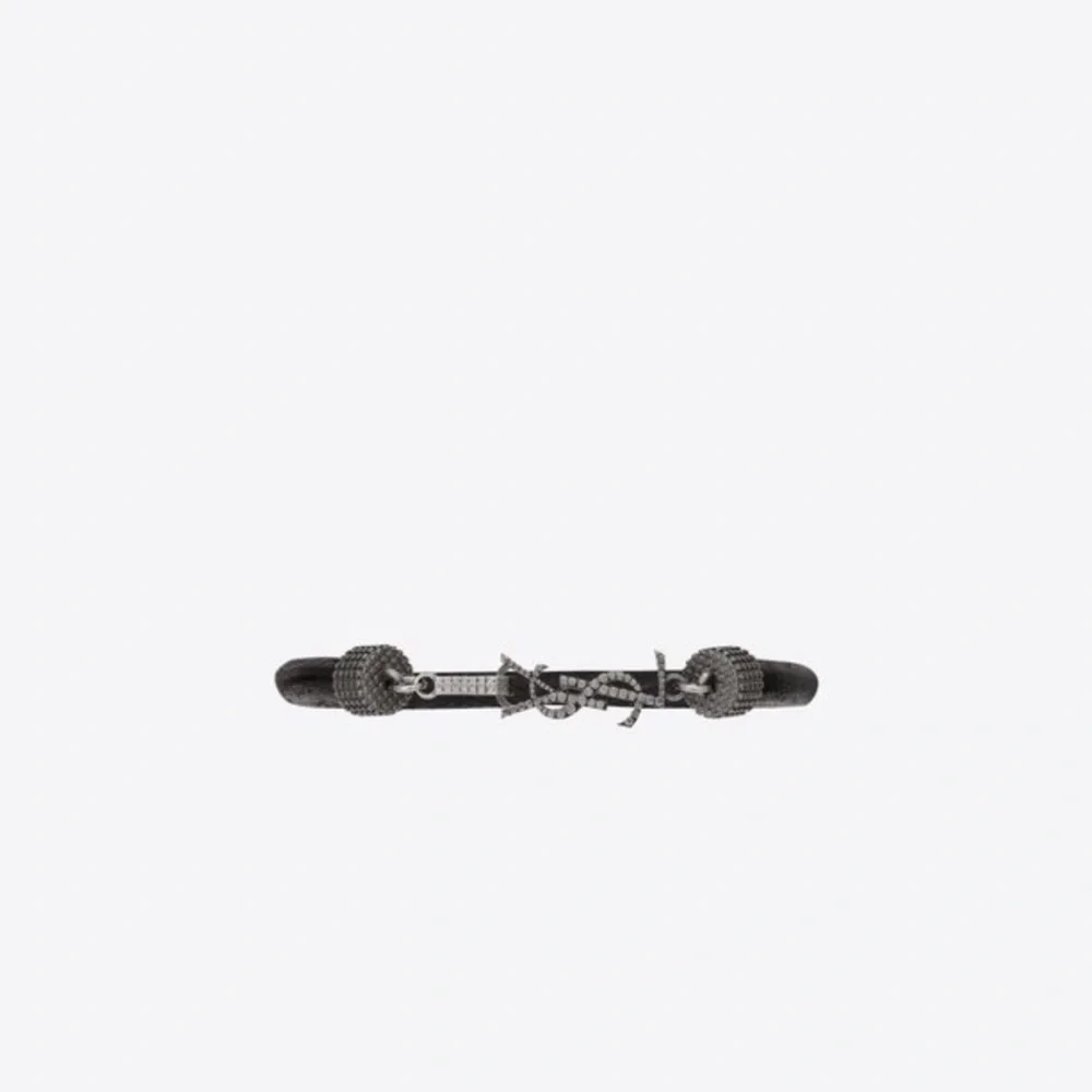 NWT YSL SAINT LAURENT OPYUM Bracelet Black lLeather Unisex🖤💝 - Picture 5 of 16
